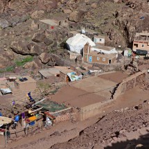 The tiny village Sidi Chamarouch which is half the way between Imlil and Toubkal hut